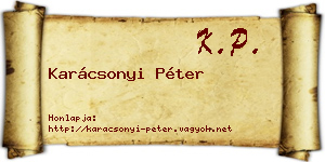 Karácsonyi Péter névjegykártya